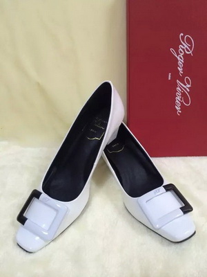 RV Shallow mouth Block heel Shoes Women--036